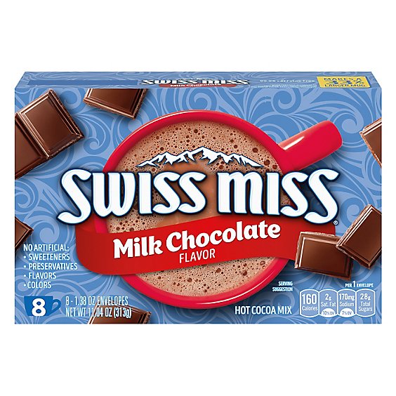 Swiss Miss Cocoa Mix Hot Milk Chocolate Box - 8-1.38 Oz