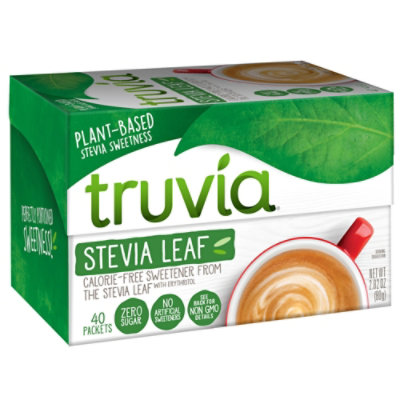 Truvia Calorie Free Sweetener From The Stevia Leaf 40 Packets Box - 2.82 Oz