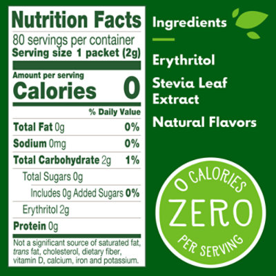 Truvia Original Calorie Free Sweetener From The Stevia Leaf 80 Packets Box - 5.64 Oz - Image 4