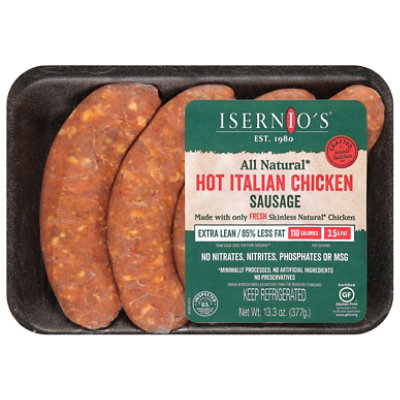 Isernios Premium Sausage Chicken Hot Italian Tray - 13.3 Oz - Image 3