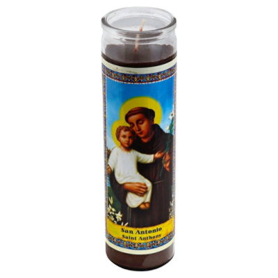 Eternalux Candle Brown Saint Anthony Jar - Each