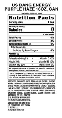 Bang Energy Purple Haze - 16 Fl. Oz. - Image 2