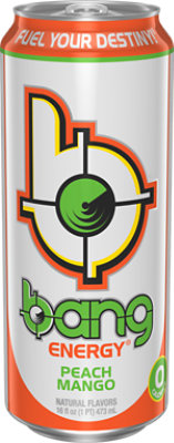 Bang Performance Beverage Brain And Body Fuel Super Creatine Peach Mango Can - 16 Fl. Oz. - Image 2