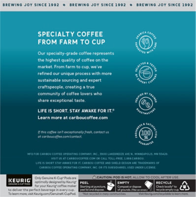 Caribou Coffee Caribou Blend Medium Roast Coffee Keurig Single Serve K Cup Pods - 32 Count - Image 5
