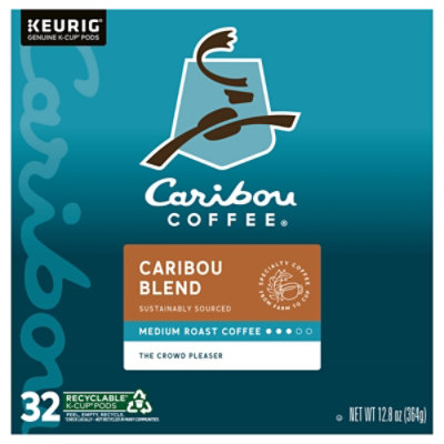 Caribou Coffee Caribou Blend Medium Roast Coffee Keurig Single Serve K Cup Pods - 32 Count - Image 1