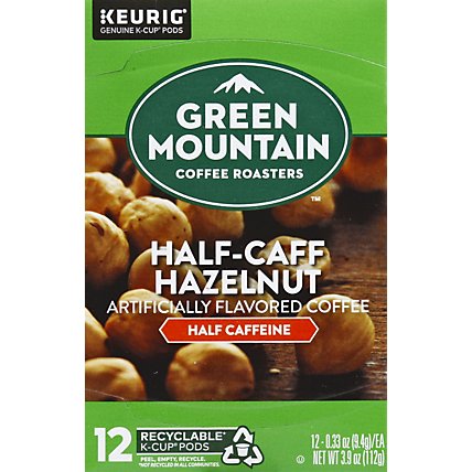 Green Mountain Coffee Roasters K Cup Pods Half Caff Hazelnut 12 Count - 3.9 Oz - Image 2