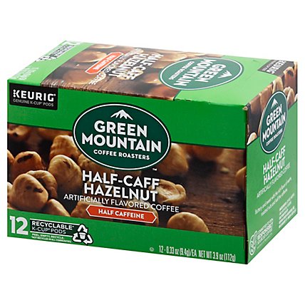 Green Mountain Coffee Roasters K Cup Pods Half Caff Hazelnut 12 Count - 3.9 Oz - Image 1