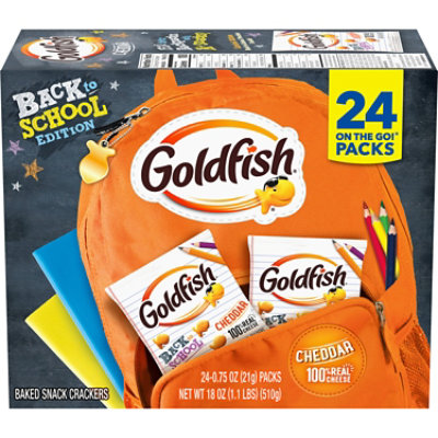 Goldfish Cheddar Crackers 24 Count - 0.75 Oz