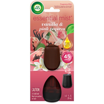 Air Wick Essential Mist Refill Vanilla and Pink Papaya Air Freshener - 1 Count - Image 3