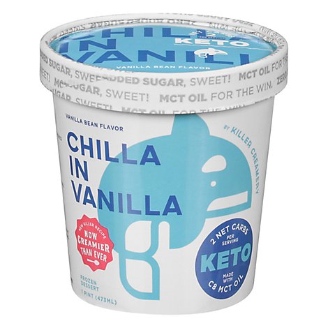 Killer Creamery Keto Frozen Dessert Vanilla Bean 1 Pint - 473 Ml