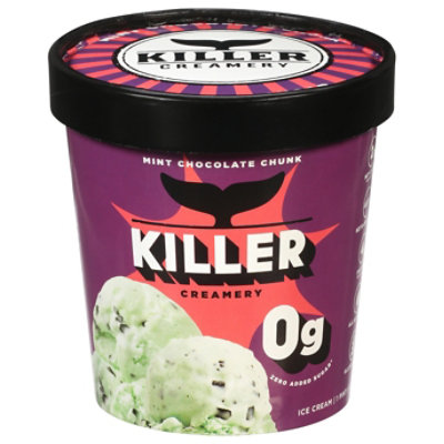 Killer Creamery Keto Frozen Dessert Mint + Dark Chocolate Chip 1 Pint - 473 Ml