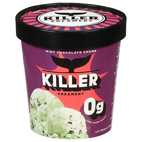 Killer Creamery Keto Frozen Dessert Mint + Dark Chocolate Chip 1 Pint - 473 Ml