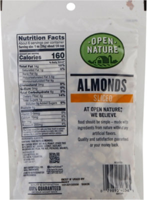 Open Nature Almonds Sliced - 6 Oz - Image 7