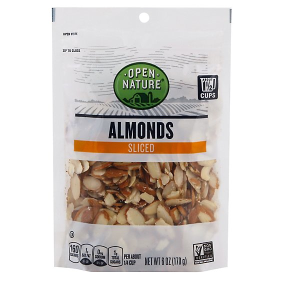 Open Nature Almonds Sliced - 6 Oz