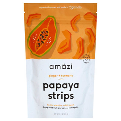 Amazi Ginger Turmeric Papaya Strips - 2.3 Oz - Image 1