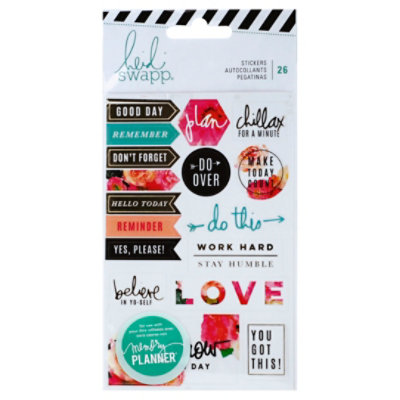 Heidi Swapp Stickers Floral Wrapper - 26 Count - Image 1