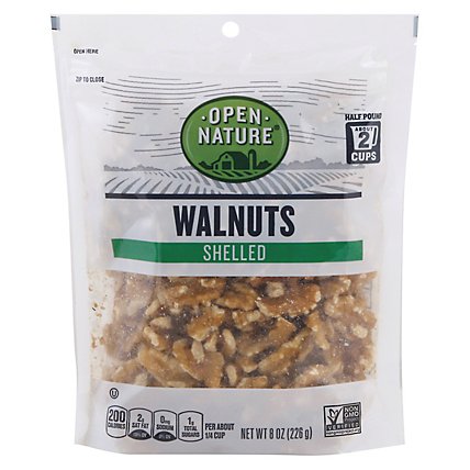 Open Nature Walnuts Shelled - 8 Oz - Image 1