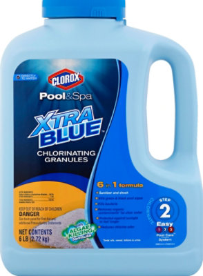 Clorox Pool & Spa Chlorinating Granules Xtra Blue Jug - 6 Lb - Pavilions