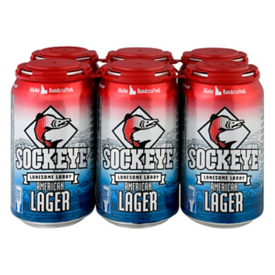 Sockeye Lonesome Larry Lager In Cans - 6-12 Fl. Oz. - Image 1