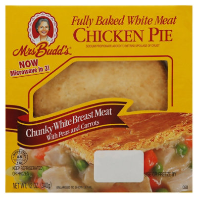 Mrs. Budds Fully Baked White Meat Chicken Pie With Peas And Carrots - 12 Oz. - Image 3