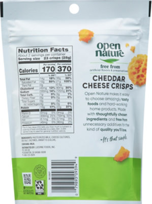 Open Nature Cheese Crisps Cheddar - 2.12 Oz - Image 6