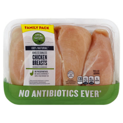 Open Nature Boneless Skinless Chicken Breasts Value Pack - 2.25 Lbs.