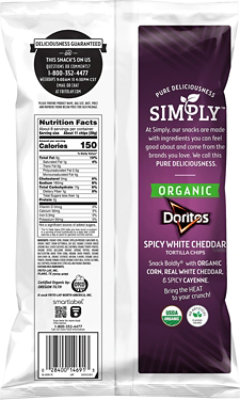 Doritos Simply Spicy White Cheddar Tortilla Chips Plas - 7.5 Oz - Image 6