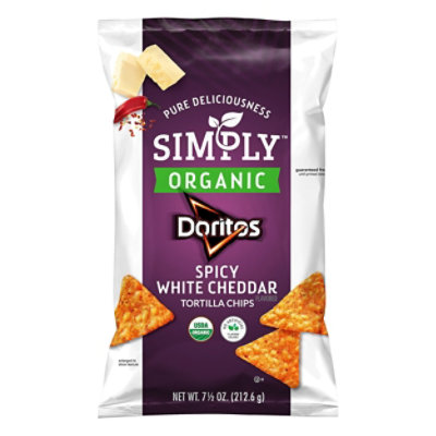 Doritos Simply Organic White Cheddar Tortilla Flavored Chips - 7.5