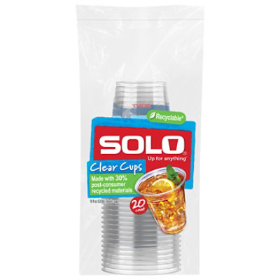 SOLO Up For Anything Plastic Cups Clear 18 Oz Bag - 20 Count - Image 2