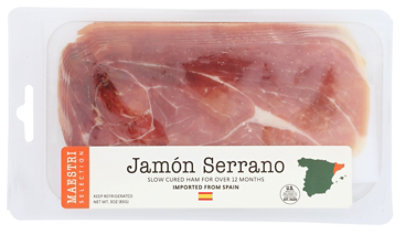 Maestri D-Italia Small Jamon Serrano Sliced Tray - Each - Image 1