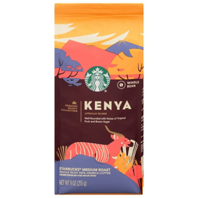 Starbucks Coffee Whole Bean Medium Roast Kenya Bag - 9 Oz