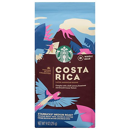 Starbucks Coffee Whole Bean Medium Roast Costa Rica Bag - 9 Oz - Image 1