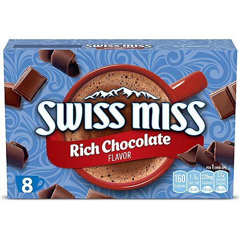Swiss Miss Hot Cocoa Mix Rich Chocolate Envelopes - 10.64 Oz