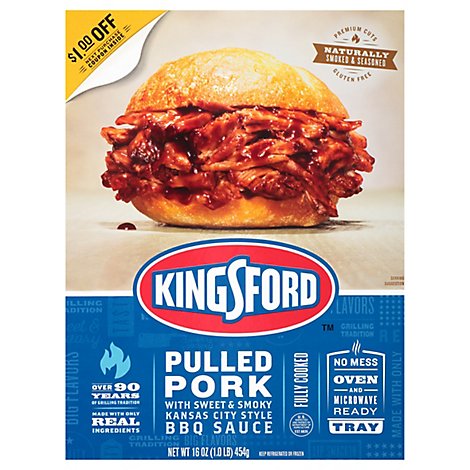 Kingsford Fully Cooked Pulled Pork Sweet Hickory - 1 Lb
