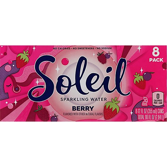 Soleil Sparkling Water Berry - 8-12 Fl. Oz. 
