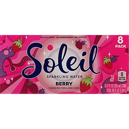 Soleil Sparkling Water Berry - 8-12 Fl. Oz.  - Image 1