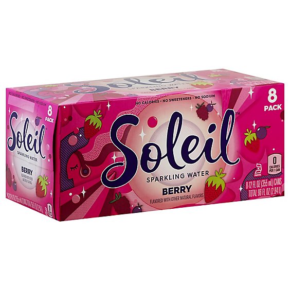 Soleil Sparkling Water Berry - 8-12 Fl. Oz.
