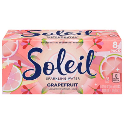 Soleil Sparkling Water Grapefruit - 8-12 Fl. Oz. 