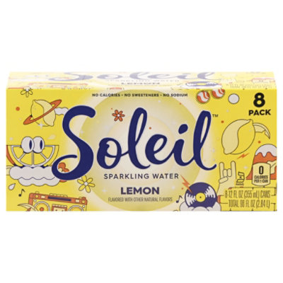 Soleil Sparkling Water Lemon - 8-12 Fl. Oz.  - Image 2