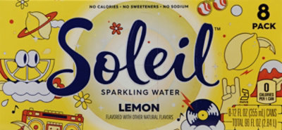 Soleil Sparkling Water Lemon - 8-12 Fl. Oz.  - Image 5