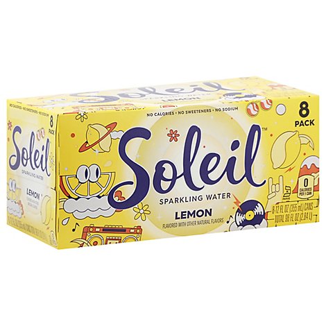 Soleil Sparkling Water Lemon - 8-12 Fl. Oz. 