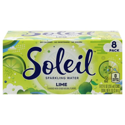 Soleil Sparkling Water Lime - 8-12 Fl. Oz.  - Image 3