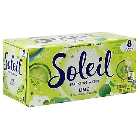 Soleil Sparkling Water Lime - 8-12 Fl. Oz. 