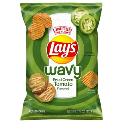 Lays Wavy Potato Chips Fried Green Tomatoes - 7.5 Oz - Image 1