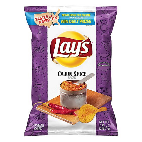 Lays Potato Chips Cajun Spice Bag - 7.75 Oz