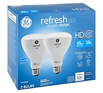 GE Light Bulb LED HD Daylight Refresh 65 Watts BR30 Box - 2 Count