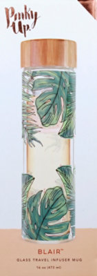 Pinky Up Blair Glass Travel Infuser Mug Leaf - Each - Image 2