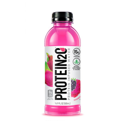 Protein2o Unfused Water Protein Dragon Fruit Blackberry Bottle - 16.9 Fl. Oz.