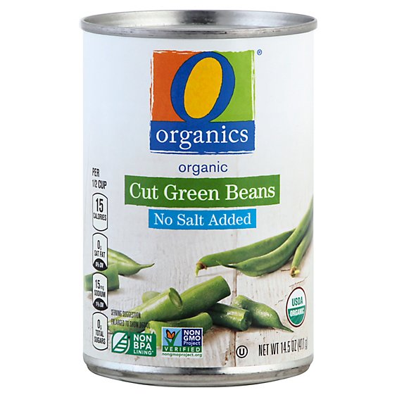 O Organics Green Beans Cut No Salt Added - 14.5 Oz