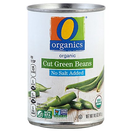 O Organics Green Beans Cut No Salt Added - 14.5 Oz - Image 1